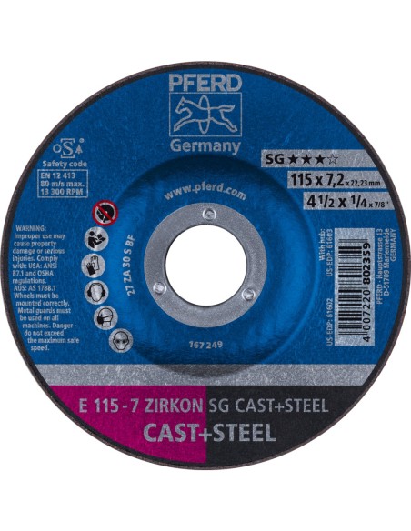 DISCO DE DESBASTE SG ZIRKON CAST + STEEL